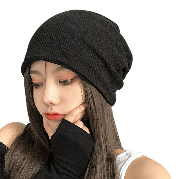 Hip Hop Hat Womens Winter Cap for Boys Unisex Cotton Blends Solid Warm Knitted Hat Female Hot Casual Skullies Beanies Men 